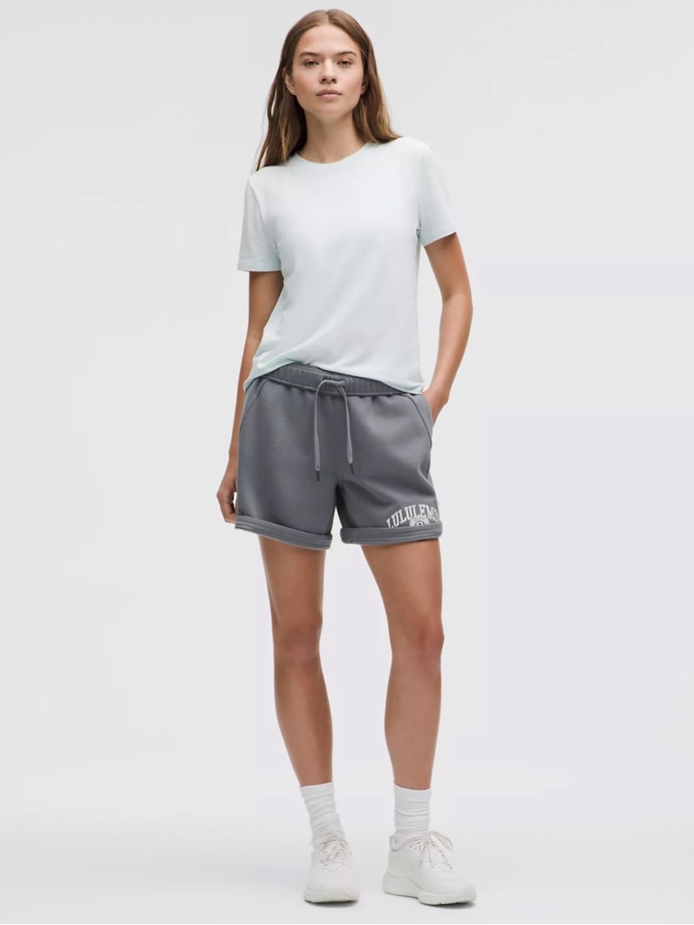 Lululemon Grey Logo Sweat Shorts